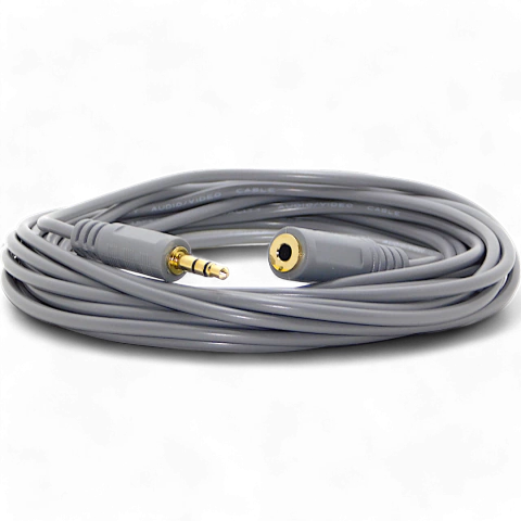 Cable Auxiliar Mini Plug Gold 3.5 Macho A 3,5 Hembra 5 Mts