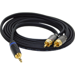 Cable Miniplug Estereo A Dos Rca Alta Precision Libre Oxigeno God Hamc - HAMC