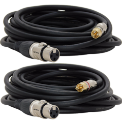 Juego Cable Canon XLR Hembra a Rca Macho Gold Premium - comprar online