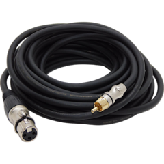 Juego Cable Canon XLR Hembra a Rca Macho Gold Premium - HAMC