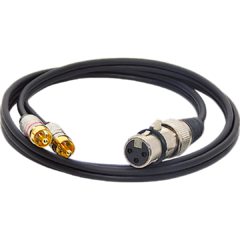 Cable Canon Xlr Hembra A 2 Rca Macho 20 Cm Profesional - comprar online