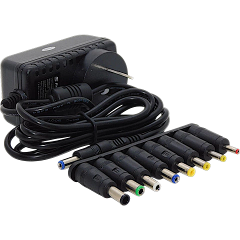 Fuente Cargador 9 Volts 2,5 Amperes Con Kit de 8 Plug / Polaridad