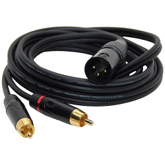 Cable Canon Xlr Macho A 2 Rca Macho Gold Low Noise - comprar online