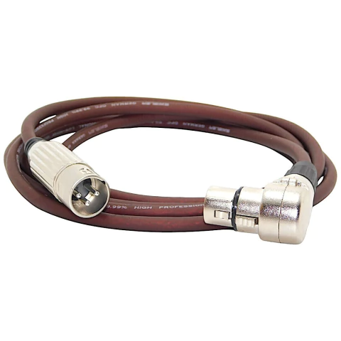 Cable Canon Xlr Hembra 90 Grados a Canon Xlr Macho Low Noise Ofc Marron Vino - comprar online