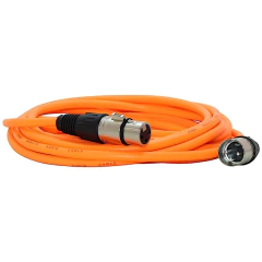 Cable Canon Xlr Macho a Canon Xlr Hembra Tipo Neutrik Naranja Fluor - HAMC