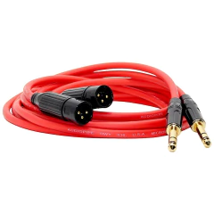 Juego Cable Hamc Xlr Macho A Plug Trs Balanceado Monitor Audiopipe Usa - comprar online
