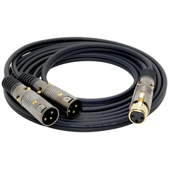 Cable Adaptador Canon Xlr Hembra a Dos Canon Xlr Macho Gold Premium Modelo X5925 - comprar online
