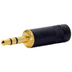 Ficha Miniplug Tipo Neutrik Rean Hys231 Conector 1/8 Stereo Metal Gold Hamc - HAMC