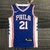 Jersey Philadelphia 76ers 75 anos NBA Icon Edition - Camiseta oficial do Philadelphia 76ers - Jersey comemorativo 75 anos da NBA - Edição limitada do Philadelphia 76ers - Jersey autêntico da NBA - Camiseta de basquete Philadelphia 76ers - Uniforme do Phil
