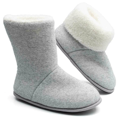 pantufa bota cinza