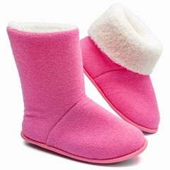 Pantufa Feminina Bota Polar Rosa