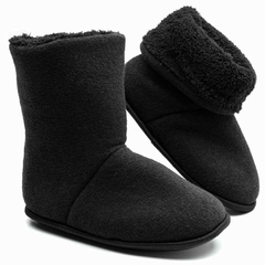 Pantufa Feminina Bota Polar Preta