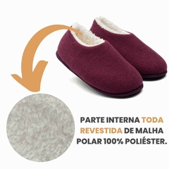 Pantufa Sapatilha Peluciada Bordo - comprar online