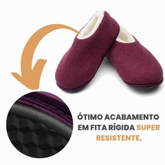 Pantufa Sapatilha Peluciada Bordo na internet
