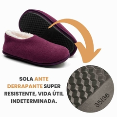 Pantufa Sapatilha Peluciada Bordo - Meu Céu Pantufas - Loja De Pantufas Femininas e Masculinas