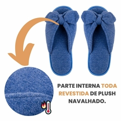 Pantufa de Laço Azul - comprar online