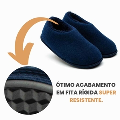 Pantufa Sapatilha Peluciada Azul Marinho - comprar online