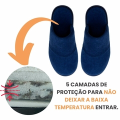 Pantufa Masculina azul - loja online
