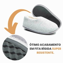 Pantufa Sapatilha Peluciada Cinza na internet
