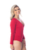 Body Manga Longa Com Transpasse Frente Vermelho - comprar online