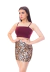 Cropped Faixa Alça Fina Feminino Vinho - Moda Vício
