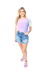 Camiseta Tule Tie Dye Feminino Rosa e Azul - loja online