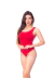 Body Regata Decote Costas Com Bojo Vermelho