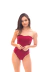 Body Tomara Que Caia Com Recorte Frente Vermelho
