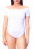 Body Manga Curta Ombro a Ombro Branco - Moda Vício