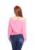 Blusa Manga Longa Gola Canoa Moletinho Feminino Rosa na internet