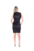 Vestido Regata Mídi Justo Gola Alta Veludo Preto - Moda Vício