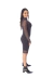 Vestido Justo Manga Longa Gola Alta Tule Poá Preto e Branco na internet
