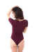Body Manga Curta Com Tiras Frente Vinho na internet