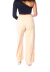 Calça Pantalona Com Abertura na Lateral Canelado Feminino Nude na internet