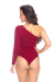 Body Manga Longa Um Ombro Só Vermelho - comprar online
