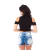 Cropped Ombro A Mostra Manga Curta Feminino Preto na internet