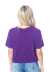 T-shirt Cropped Com Bolso Feminino Roxo na internet