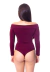 Body Manga Longa Com Pala Transpassada Vinho na internet
