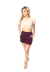 Shorts Com Bolso Malha Feminino Vinho - Moda Vício