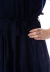 Vestido Manga Curta Com Babado Duas Marias Azul Marinho - Moda Vício