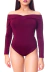 Body Manga Longa Com Pala Transpassada Vinho - Moda Vício