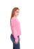 Blusa Manga Longa Gola Canoa Moletinho Feminino Rosa - comprar online