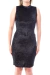 Vestido Regata Mídi Justo Gola Alta Veludo Preto - comprar online