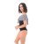 Body Ciganinha V Preto com Babado Listrado Branco e Preto - comprar online