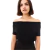Blusa Manga Curta Com Pala Feminino Preto