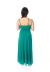 Vestido Longo Alça Fina com Transpasse e Fenda Frente Verde Escuro na internet