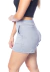 Shorts Com Bolso Malha Feminino Cinza Mescla - comprar online