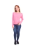 Blusa Manga Longa Gola Canoa Moletinho Feminino Rosa - Moda Vício