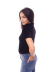 Blusa Gola Alta Manga Curta Veludo Feminino Preto - comprar online