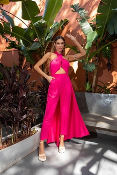 CONJUNTO TOP PAREO VISCOSE - ROSA - comprar online